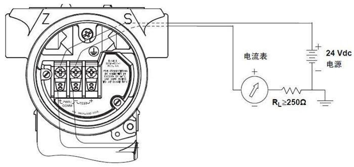 磁致伸縮水位計(jì)端子接線圖
