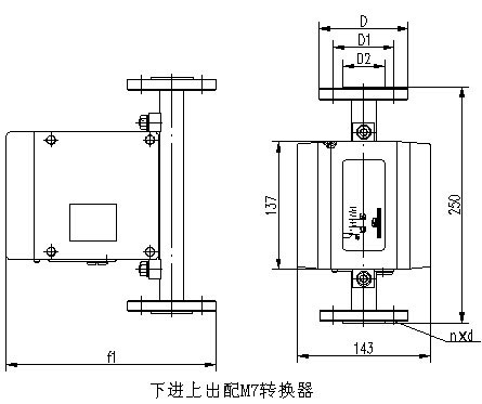 金屬管轉子流量計外形尺寸圖